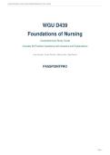 WGU D439 Foundations of Nursing Comprehensive Study Guide &vert; 60 Practice Questions&comma; Answers & Explanations