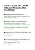 PLTW IED 2026 PROBLEM SOLVING AND&NewLine;MODELING PRACTICE EVALUATION&NewLine;RESOURCE PACK&NewLine;