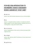 PLTW IED 2026 INTRODUCTION TO&NewLine;ENGINEERING DESIGN ASSESSMENT&NewLine;REVIEW ANSWER KEY STUDY SHEET