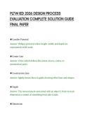 PLTW IED 2026 DESIGN PROCESS&NewLine;EVALUATION COMPLETE SOLUTION GUIDE&NewLine;FINAL PAPER&NewLine;