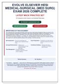 EVOLVE ELSEVIER HESI MEDICAL SURGICAL &lpar;MED SURG&rpar; EXAM 2026 &vert; COMPLETE TESTBANK WITH RATIONALES &vert; 181 ACTUAL EXAM QUESTIONS & ANSWERS &vert; UPDATED FOR 2026&sol;2027
