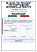 EPA Lead Risk Assessor Certification Exam &lpar;2024&sol;2025&rpar; - 130 Graded Q&A with Rationales