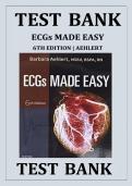 Test Bank for ECGs Made Easy 6th Edition by Barbara Aehlert &lpar;Chapters 1-10 Complete&rpar; &vert; Questions&comma; Answers & Rationales