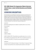 NYC &lpar;DOB&rpar; Master Fire Suppression Piping Contractor &NewLine;&lpar;Class B&rpar; Exam &vert; Latest Verified Questions and Detailed &NewLine;Answers 