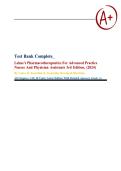 Lehne's Pharmacotherapeutics for Advanced Practice Nurses and Physician Assistants 3rd Edition Test Bank &lpar;2024&comma; Chapters 1-94&rpar;