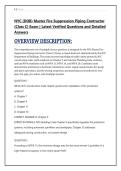 NYC &lpar;DOB&rpar; Master Fire Suppression Piping Contractor &NewLine;&lpar;Class C&rpar; Exam &vert; Latest Verified Questions and Detailed &NewLine;Answers 