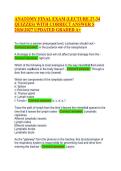 Anatomy & Physiology Exam &ndash; Practice Questions with Correct Answers 2026&sol;2027&NewLine;&NewLine;