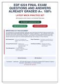 EDF 6224 Supervision and Management Fluency Review&colon; Midterm Exam Questions & Answers &lpar;179 Q&A&rpar; &vert; 2024 Edition &vert; Graded A&plus;
