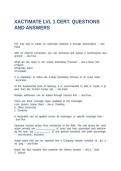 XACTIMATE LVL 1 CERT&period; QUESTIONS AND ANSWERS
