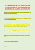 UCF QMB3200 MIDTERM STUDY EXAM LATEST 2026 &NewLine;UPDATED QUESTIONS AND VERIFIED 100&percnt; SOLUTIONS &NewLine;&lpar;2026&sol;2027&rpar; GRADE&colon; A&plus;&vert;STATUS&colon; GUARANTEED PASS 