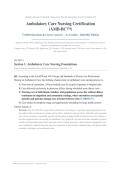 AMB-BC&trade; CERTIFICATION EXAM ACTUAL 2026&sol;2027 &vert; Ambulatory Care Nursing Complete Guide &vert; Verified Questions & Correct Answers &vert; A&plus; Graded &vert; Pass Guaranteed&NewLine;&NewLine;
