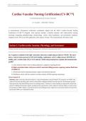 CV-BC&trade; CERTIFICATION EXAM ACTUAL 2026&sol;2027 &vert; Cardiac-Vascular Nursing Complete Guide &vert; Verified Questions & Correct Answers &vert; A&plus; Graded &vert; Pass Guaranteed&NewLine;&NewLine;&NewLine;&NewLine;