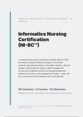 NI-BC&trade; CERTIFICATION EXAM ACTUAL 2026&sol;2027 &vert; Informatics Nursing Complete Guide &vert; Verified Questions & Correct Answers &vert; A&plus; Graded &vert; Pass Guaranteed&NewLine;&NewLine;
