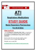 ATI Respiratory Medications Exam &lpar;2026&rpar; study guide with Pharmacology & NCLEX Questions&comma; Case Scenarios &vert; 100&percnt; Verified Graded A&plus;