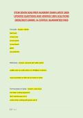 STCW SEVEN SEAS PREP ACADEMY EXAM LATEST 2026 &NewLine;UPDATED QUESTIONS AND VERIFIED 100&percnt; SOLUTIONS &NewLine;&lpar;2026&sol;2027&rpar; GRADE&colon; A&plus;&vert;STATUS&colon; GUARANTEED PASS