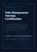 PMGT-BC&trade; CERTIFICATION EXAM ACTUAL 2026&sol;2027 &vert; Pain Management Nursing Complete Guide &vert; Verified Questions & Correct Answers &vert; A&plus; Graded &vert; Pass Guaranteed&NewLine;&NewLine;