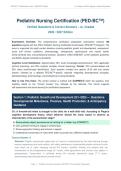 PED-BC&trade; CERTIFICATION EXAM ACTUAL 2026&sol;2027 &vert; Pediatric Nursing Complete Guide &vert; Verified Questions & Correct Answers &vert; A&plus; Graded &vert; Pass Guaranteed&NewLine;&NewLine;