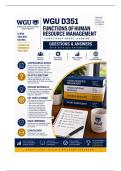 WGU D351 OA Exam &vert; Functions of HR Management &lpar;2026&sol;2027&rpar; Q&A &vert; A&plus; Guarantee