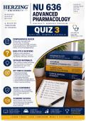 Herzing NU 636 Quiz 3 &vert; Advanced Pharmacology &lpar;2026&sol;2027&rpar; Q&A &vert; A&plus; Guarantee