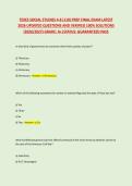 TEXES SOCIAL STUDIES 4-8 &lpar;118&rpar; PREP FINAL EXAM LATEST &NewLine;2026 UPDATED QUESTIONS AND VERIFIED 100&percnt; SOLUTIONS &NewLine;&lpar;2026&sol;2027&rpar; GRADE&colon; A&plus;&vert;STATUS&colon; GUARANTEED PASS
