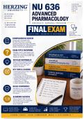 Herzing NU 636 Quizzes 1&ndash;7 &plus; Final Bundle &vert; Advanced Pharmacology &lpar;2026&sol;2027&rpar;
