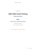 D265 Critical Thinking&colon; Reason and Evidence Quiz 2 &mdash; Evidence&comma; Sources and Statistical Reasoning &vert; 50 Questions with Answers and Explanations