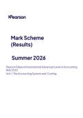 2026 Pearson Edexcel International A Level Accounting UNIT 1&vert;WAC11&sol;01&vert;Mark scheme&vert;JUNE 2026