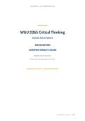 WGU D265 Critical Thinking&colon; Reason and Evidence &ndash; 100-Question Comprehensive Practice Exam with Answer Key & Detailed Explanations