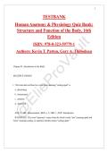 Human Anatomy & Physiology&comma; 16th Edition &mdash; Kevin T&period; Patton & Gary A&period; Thibodeau&comma; Complete Test Bank