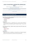 CSLB C-10 Electrical Contractor Exam 2026&sol;2027 &vert; 120 Q&A &vert; Pass Guaranteed - A&plus; Graded&NewLine;&NewLine;&NewLine;&NewLine;