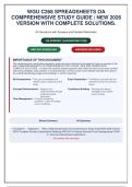 WGU C268 Spreadsheets OA Comprehensive Study Guide &vert; Questions with Complete Solutions & Detailed Rationales &vert; 2026&NewLine;