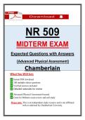 NR 509 Midterm Physical Assessment &ndash; Actual Questions & Answers &lpar;Chamberlain&rpar; &lpar;Latest PDF&rpar;
