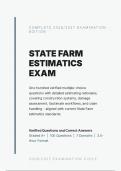 STATE FARM ESTIMATICS ACTUAL EXAM 2026&sol;2027 &vert; Complete Version with Verified Questions & Correct Answers &vert; Claims Estimator Test Prep &vert; Pass Guaranteed - A&plus; Graded&NewLine;&NewLine;