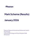 2026 Pearson Edexcel International A Level Psychology UNIT 4&vert;WGE04&sol;01&vert;Mark scheme&vert;JANUARY 2026