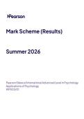 2026 Pearson Edexcel International A Level Psychology UNIT 3&vert;WGE03&sol;01&vert;Mark scheme&vert;JUNE 2026