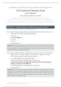 ACS ANALYTICAL CHEMISTRY ACTUAL EXAM 2026&sol;2027 &vert; Latest Edition Q&A with Expert Solutions &vert; American Chemical Society Test Prep &vert; Pass Guaranteed - A&plus; Graded&NewLine;&NewLine;