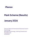 2026 Pearson Edexcel International A Level Psychology UNIT 2&vert;WGE02&sol;01&vert;Mark scheme&vert;JANUARY 2026