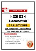 HESI BSN Fundamentals &ndash; &lpar;2026&sol;2027&rpar; NGN-Style Questions & Case Scenarios with Rationales &vert; 100&percnt; Verified Graded A&plus;