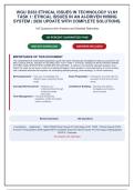 WGU D333 Ethical Issues in Technology VLN1 Task 1 &vert; Questions with Correct Answers & Detailed Rationales &vert; AI Hiring System&NewLine;