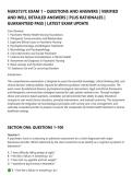 NUR3737C EXAM 1 &ndash; QUESTIONS AND ANSWERS &vert; VERIFIED&NewLine;AND WELL DETAILED ANSWERS &vert; PLUS RATIONALES &vert;&NewLine;GUARANTEED PASS &vert; LATEST EXAM UPDATE