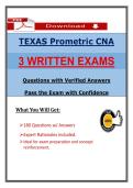 Texas Prometric CNA Exam &ndash; 180 Questions & Verified Answers with Expert Rationales &lpar;PDF&rpar;