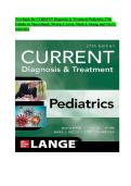 Test Bank for CURRENT Diagnosis & Treatment Pediatrics 27th Edition &vert; Bunik&comma; Levin & Abzug
