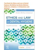Test Bank For Ethics and Law in Dental Hygiene 4th Edition by Kristin Minihan-Anderson&vert;&vert;ISBN NO&colon;10&comma;0323761194&vert;&vert;ISBN NO&colon;13&comma;978-0323761192&vert;&vert;All Chapters &lpar; 1-10 &rpar;&vert;&vert;Complete Guide A&plus; 