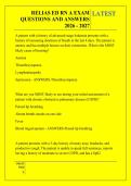 RELIAS ED RN A EXAM &NewLine;QUESTIONS AND ANSWERS &NewLine;2026 - 2027