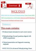 WGU D115 OA Advanced Pathophysiology Exam &lpar;Latest 2026 &sol; 2027&rpar; Actual Questions with Detailed Answers and OA Readiness Practice Exam Test Bank with Study Guide&NewLine;