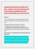 Fundamentals of Nursing 11th Edition Test Bank &mdash; Chapters 1&ndash;49 Questions & Answers 2026 &mdash; Practice Q&A with Rationales&NewLine;&NewLine;