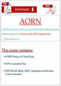 AORN Periop 101 Final Exam TEST BANK &lpar;2026 &sol; 2027&rpar; Questions and Revised Correct Answers&period; with 100&percnt; Guarantee Pass&NewLine;