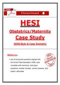 HESI Obstetrics&sol;Maternity &lpar;2026&rpar; NGN Case Study &vert; HESI Maternity Questions &ndash; Actual Questions & Answers&comma; 100&percnt; Guarantee Pass