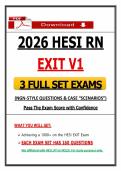 2026 HESI RN Exit V1 &lpar;3 Exam Sets&rpar; &vert; NGN Nursing Questions &vert; 2026 HESI Nursing Exit Exam Questions &lpar;Latest PDF Update&rpar;
