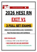 2026 HESI RN Exit V1 &lpar; 3 Exam Sets&rpar; Multiple Choice Questions & Answers &lpar;Verified Answers&rpar;&comma; 100&percnt; Guaranteed Pass &vert;&vert;Complete A&plus; Guide - PDF